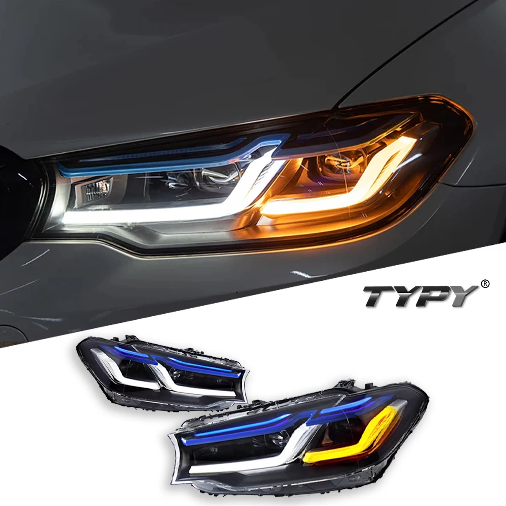TYPY Автомобильная фара для BMW 5 серии G30 2017-2020, обновленная модифицированная для нового DRL, динамический указатель поворота, светодиодная фара, автоаксессуары
TYPY Автомобильная фара для BMW 5 серии G30 2017-2020, обновленная модифицированная для нового DRL, динамический указатель поворота, светодиодная фара, автоаксессуары