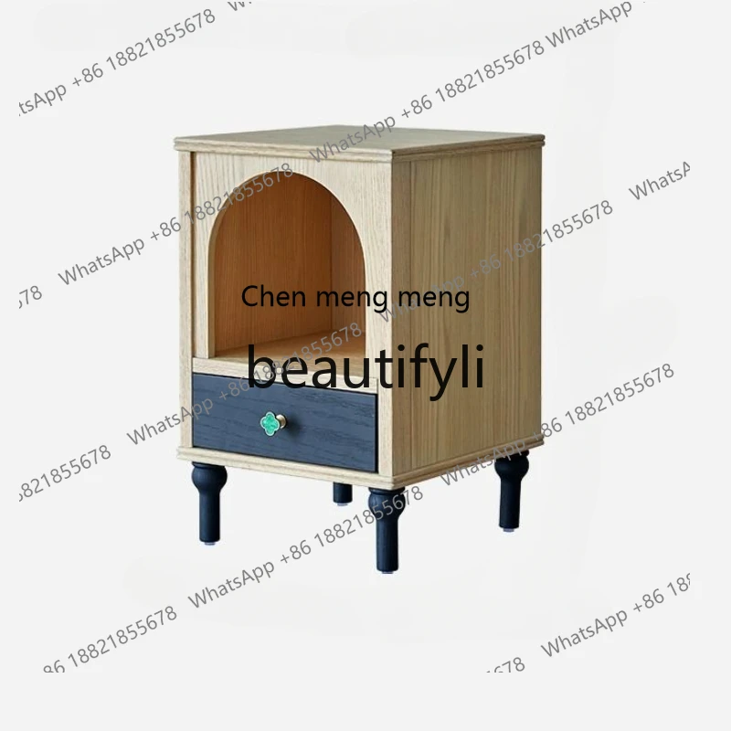 French light retro solid wood bedside table small apartment bedroom locker R
French light retro solid wood bedside table small apartment bedroom locker R