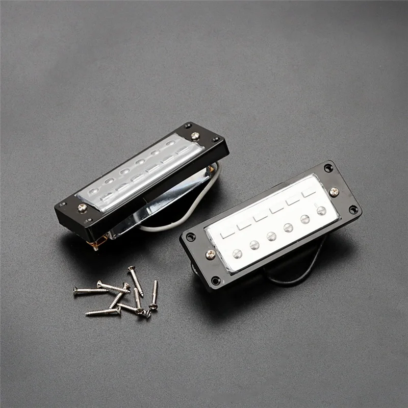 A18E-набор из 2 мини-6-струнных гитарных звукоснимателей-хамбакеров, черный и серебристый металл + пластик для деталей электрогитары
A18E-набор из 2 мини-6-струнных гитарных звукоснимателей-хамбакеров, черный и серебристый металл + пластик для деталей электрогитары