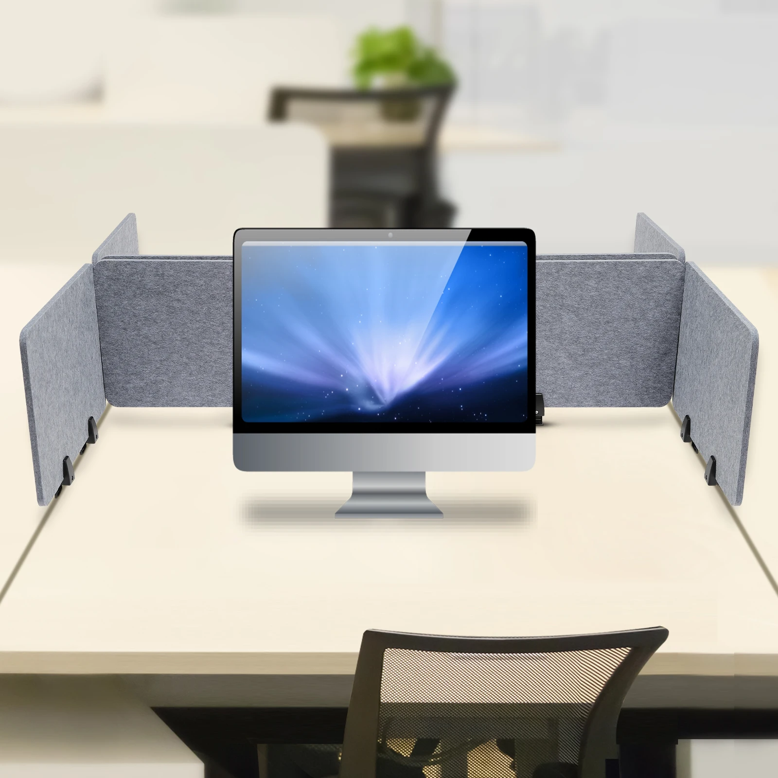 Stand Up Desk Acoustic Privacy Panel - ReFocus Raw Clamp-On Divider (23.6" x 16" Gray) Reduces Noise & Visual Distractions
Stand Up Desk Acoustic Privacy Panel - ReFocus Raw Clamp-On Divider (23.6" x 16" Gray) Reduces Noise & Visual Distractions