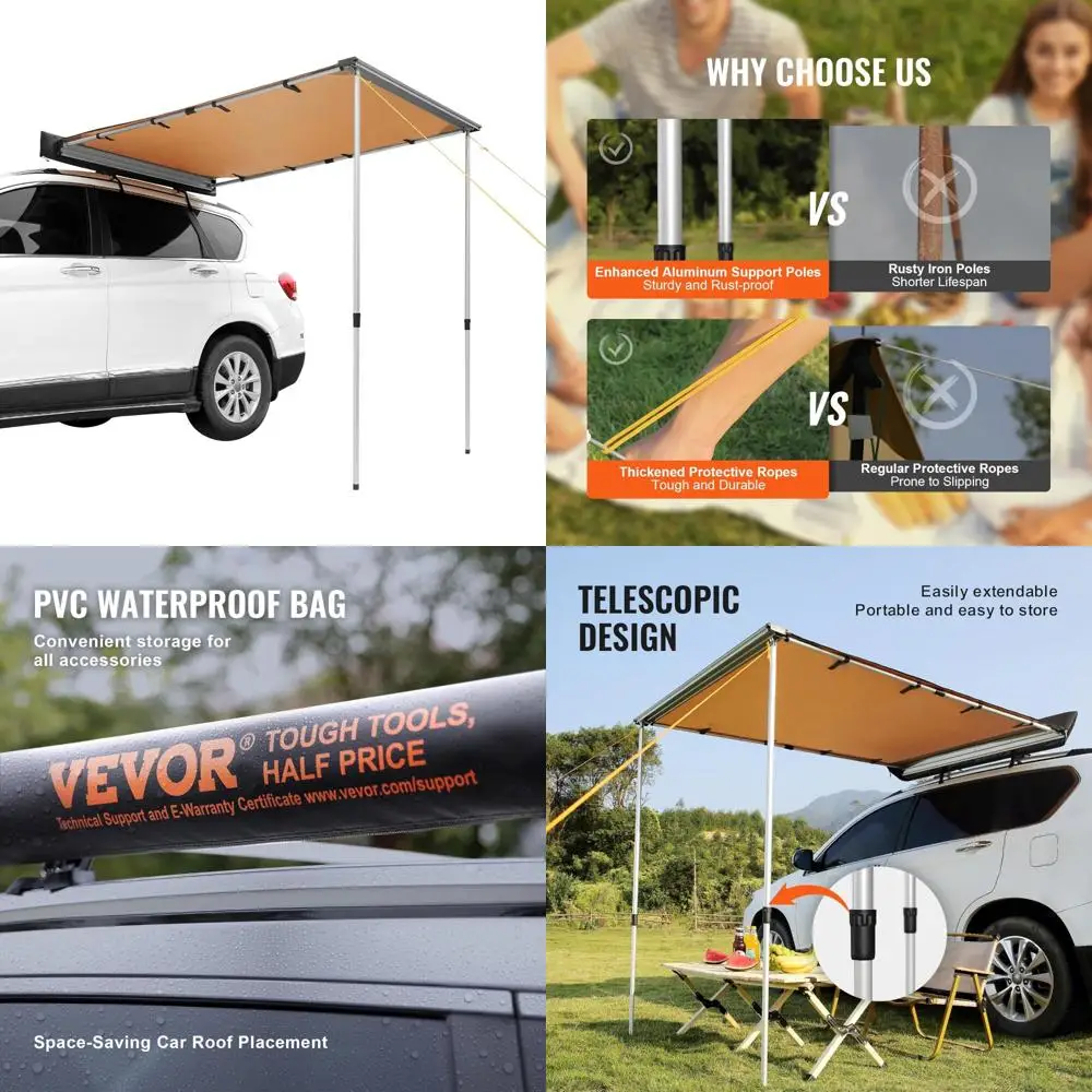 Выдвижной боковой тент для внедорожника, 6,6 x 8,2 фута, UV50 +, устойчивый к атмосферным воздействиям багажник на крышу, выдвижной солнцезащитный козырек, 4x4, козырек для кемпинга на открытом воздухе
Выдвижной боковой тент для внедорожника, 6,6 x 8,2 фута, UV50 +, устойчивый к атмосферным воздействиям багажник на крышу, выдвижной солнцезащитный козырек, 4x4, козырек для кемпинга на открытом воздухе