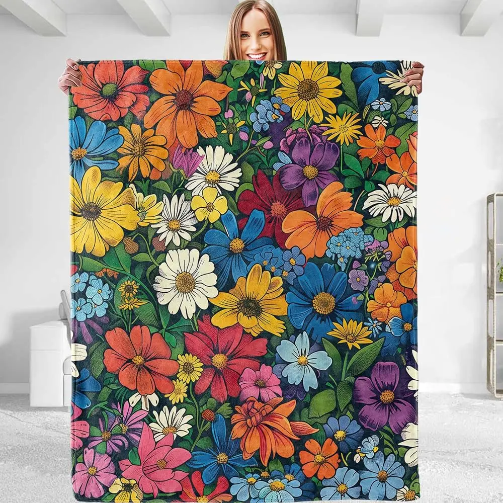 Colorful Flower Throw Blanket - Plush, Soft, And Cozy Lightweight Flannel Blanket, Warm And Fuzzy - I Gift For Animal Lovers,
Colorful Flower Throw Blanket - Plush, Soft, And Cozy Lightweight Flannel Blanket, Warm And Fuzzy - I Gift For Animal Lovers,