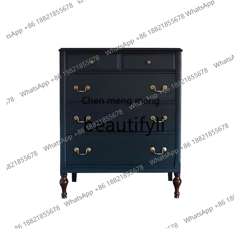 French retro solid wood chest of drawers, bedroom, American partition cabinet, foyer wall cabinet H
French retro solid wood chest of drawers, bedroom, American partition cabinet, foyer wall cabinet H