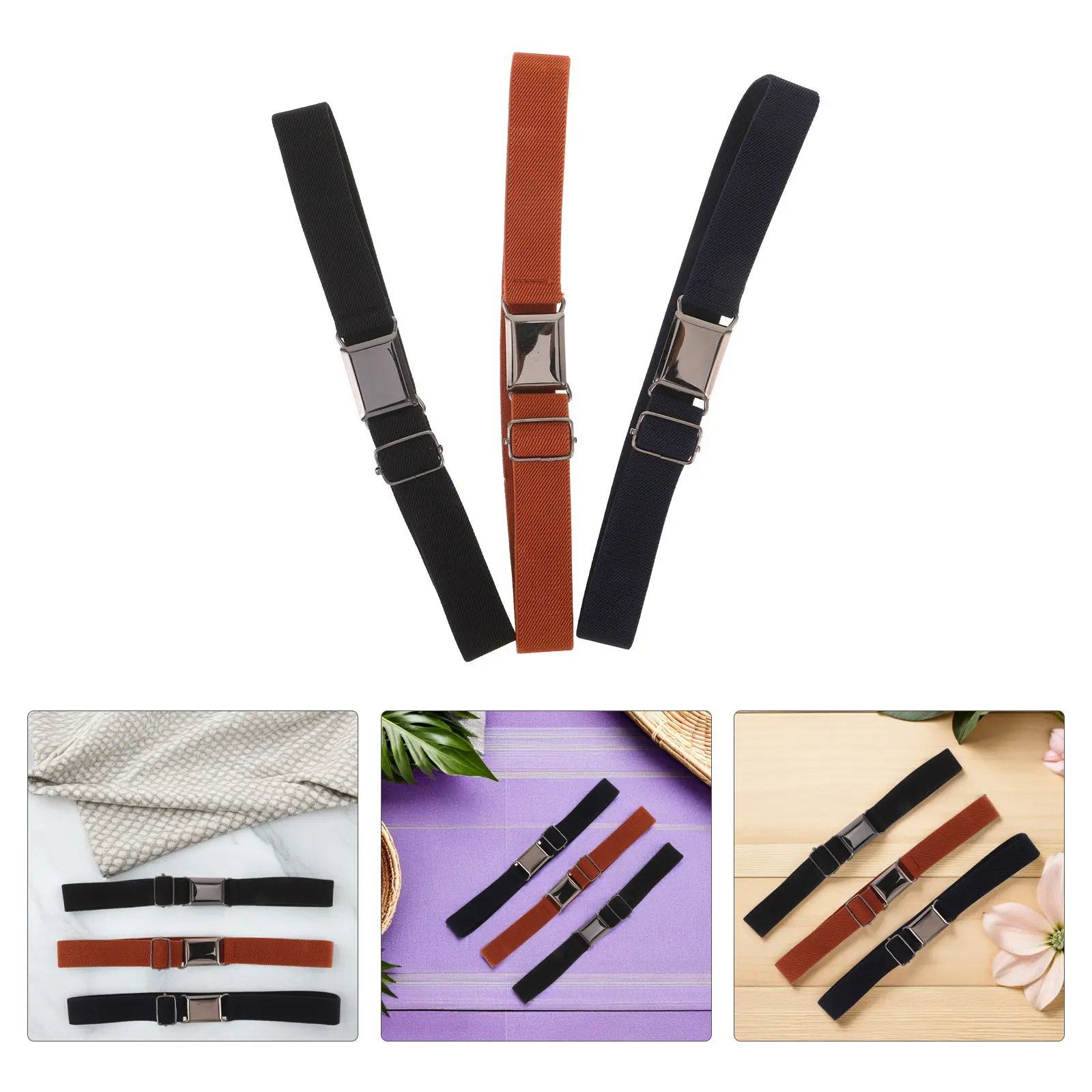 3Pcs 's Elastic Belt Adjustable Buckle Waistbands for Jeans Pants Trousers Dress Uniform
3Pcs 's Elastic Belt Adjustable Buckle Waistbands for Jeans Pants Trousers Dress Uniform