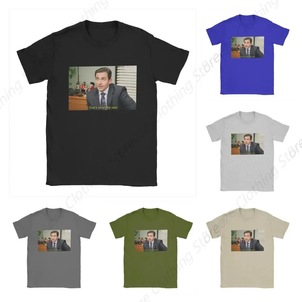 That's What She Said Michael Scott The Office T Shirt Men's 100% Cotton T-Shirt Tv Show Tee Shirt Short Sleeve Tops Summer
That's What She Said Michael Scott The Office T Shirt Men's 100% Cotton T-Shirt Tv Show Tee Shirt Short Sleeve Tops Summer
