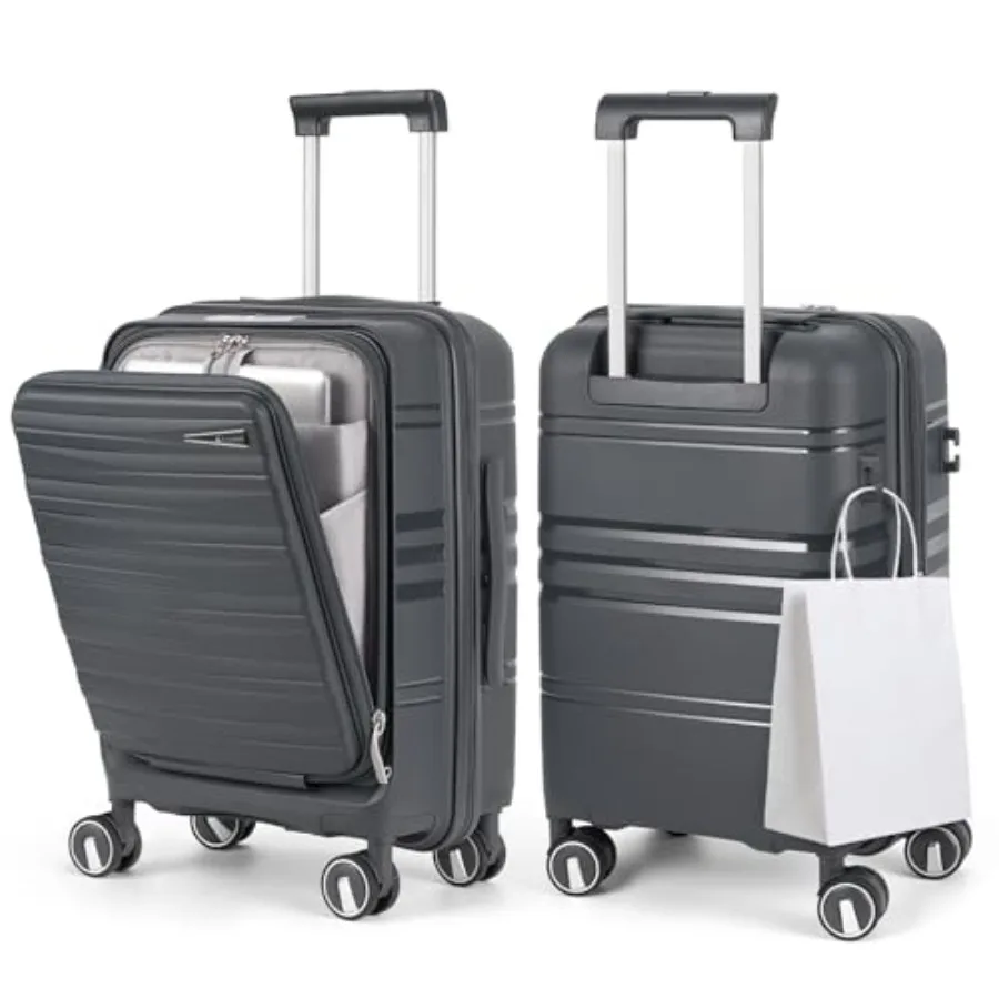 Чемодан RAINSMORE 20 дюймов, расширяемый, для ручной клади, одобренный авиакомпаниями, с жестким корпусом, на колесиках, с передним карманом и отделением для ноутбука
Чемодан RAINSMORE 20 дюймов, расширяемый, для ручной клади, одобренный авиакомпаниями, с жестким корпусом, на колесиках, с передним карманом и отделением для ноутбука