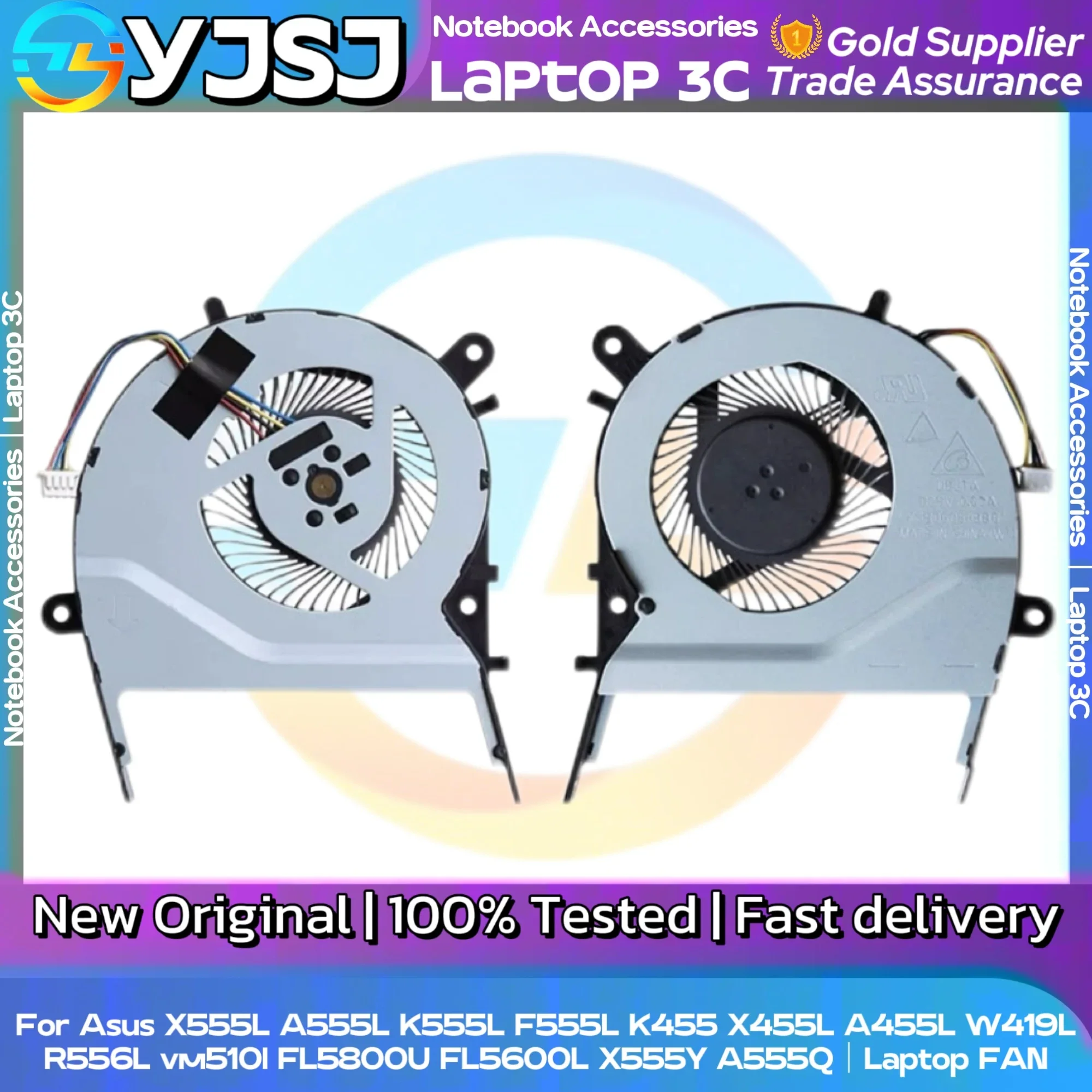 New Original Laptop CPU Cooling FAN For Asus X555L/Y A555L K555L F555L K455 X455L A455L W419L R556L vm510l FL5800U FL5600L A555Q
New Original Laptop CPU Cooling FAN For Asus X555L/Y A555L K555L F555L K455 X455L A455L W419L R556L vm510l FL5800U FL5600L A555Q
