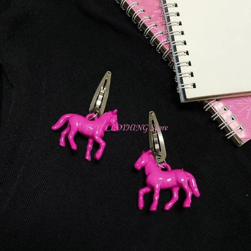 N5KF Stylish Hair Clamps with Horse Charm, Side Clip Hairpins Fashionable Hair Adorments Accessories for Women Girls Ladies
N5KF Stylish Hair Clamps with Horse Charm, Side Clip Hairpins Fashionable Hair Adorments Accessories for Women Girls Ladies