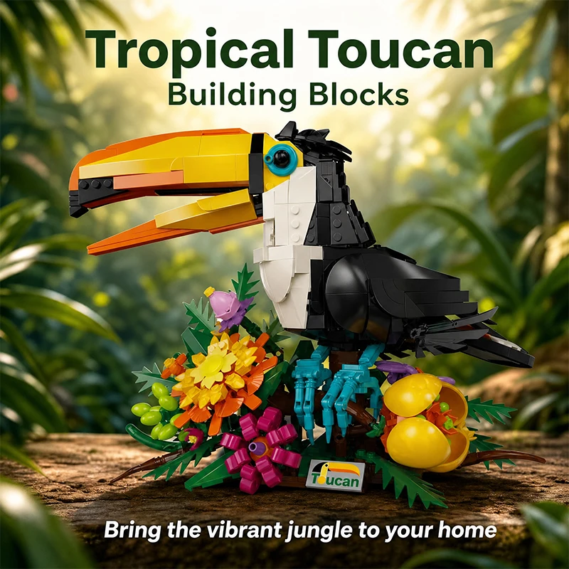 Toucan Bird Building Blocks Animal Kit Model DIY Brick Creative Assembly Toy Decor Gifts for Kids Adults 1068pcs MOC Blocks Sets
Toucan Bird Building Blocks Animal Kit Model DIY Brick Creative Assembly Toy Decor Gifts for Kids Adults 1068pcs MOC Blocks Sets