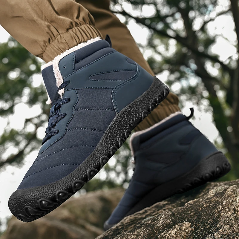 Winter Snow Boots Men Lace-up Anti-slip High Top Keep Warm Plush Ankle Boots Men Flat Soft Breathable Outdoor Hiking Shoes Men
Winter Snow Boots Men Lace-up Anti-slip High Top Keep Warm Plush Ankle Boots Men Flat Soft Breathable Outdoor Hiking Shoes Men