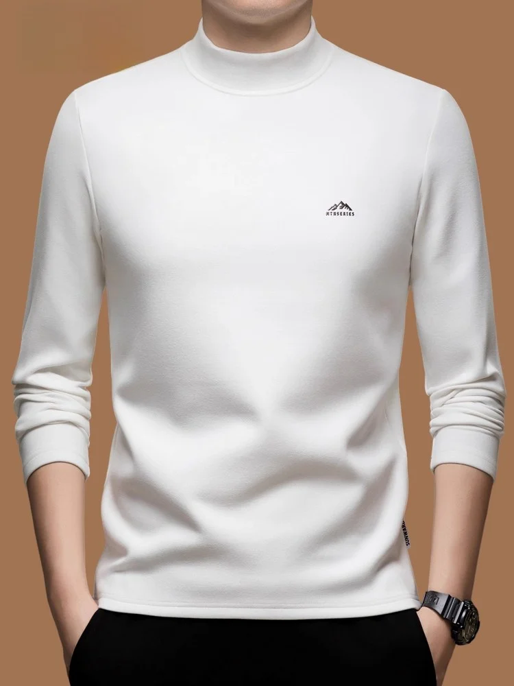 High-End Men's Mid-Ne Long Sve Base irt Winter Wear White T-irt Sweatirt Inner Wear Casual Sle Stand Fit Cotton
High-End Men's Mid-Ne Long Sve Base irt Winter Wear White T-irt Sweatirt Inner Wear Casual Sle Stand Fit Cotton