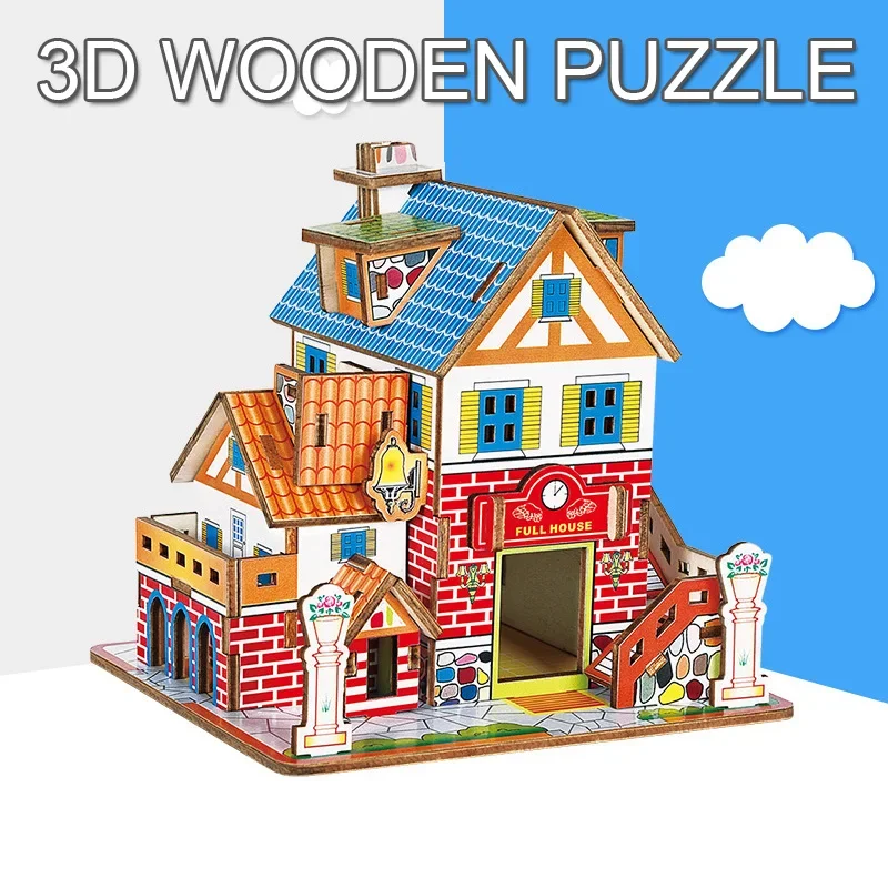 Baby Educational Toys Handmade DIY Wooden Puzzle Villa House Cottage 3D Model Desktop Ornament
Baby Educational Toys Handmade DIY Wooden Puzzle Villa House Cottage 3D Model Desktop Ornament