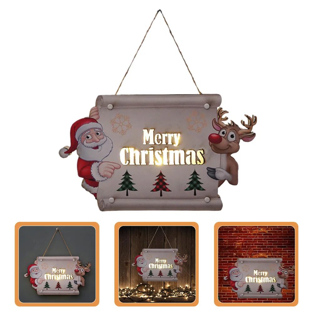 Wooden Led Decorative Sign Operated Lighted Front Door Christmas Decoration Hanging Holiday Party Home Porch
Wooden Led Decorative Sign Operated Lighted Front Door Christmas Decoration Hanging Holiday Party Home Porch