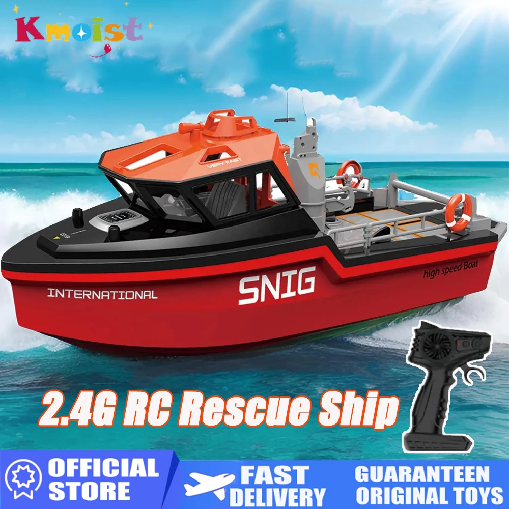 RC Rescue Boat Simulation Model High Speed Turbojet Brushless Speedboat 2.4G Remote Control Boat Model Toys Gifts Electric Ship
RC Rescue Boat Simulation Model High Speed Turbojet Brushless Speedboat 2.4G Remote Control Boat Model Toys Gifts Electric Ship