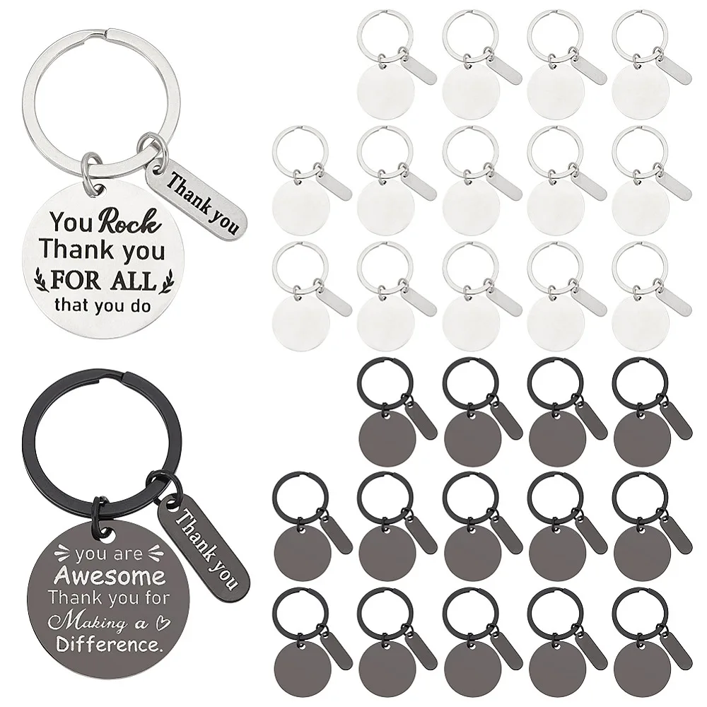 30Pcs 2 Colors Stainless Steel Keychains Flat Round Mixed Color 62mm 15pcs/color
30Pcs 2 Colors Stainless Steel Keychains Flat Round Mixed Color 62mm 15pcs/color