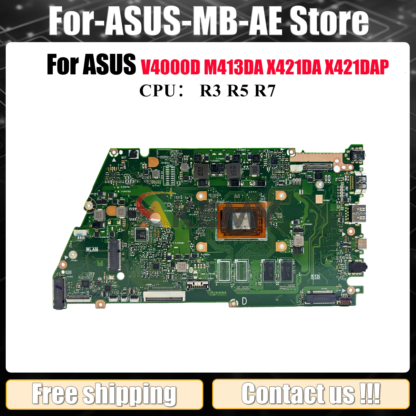 X421DA Материнская плата для ноутбука ASUS VivoBook V4000D X421D X421DA X421DAP M413DA Материнская плата с процессором R3 R5 R7 100% тест ОК быстрая доставка
X421DA Материнская плата для ноутбука ASUS VivoBook V4000D X421D X421DA X421DAP M413DA Материнская плата с процессором R3 R5 R7 100% тест ОК быстрая доставка