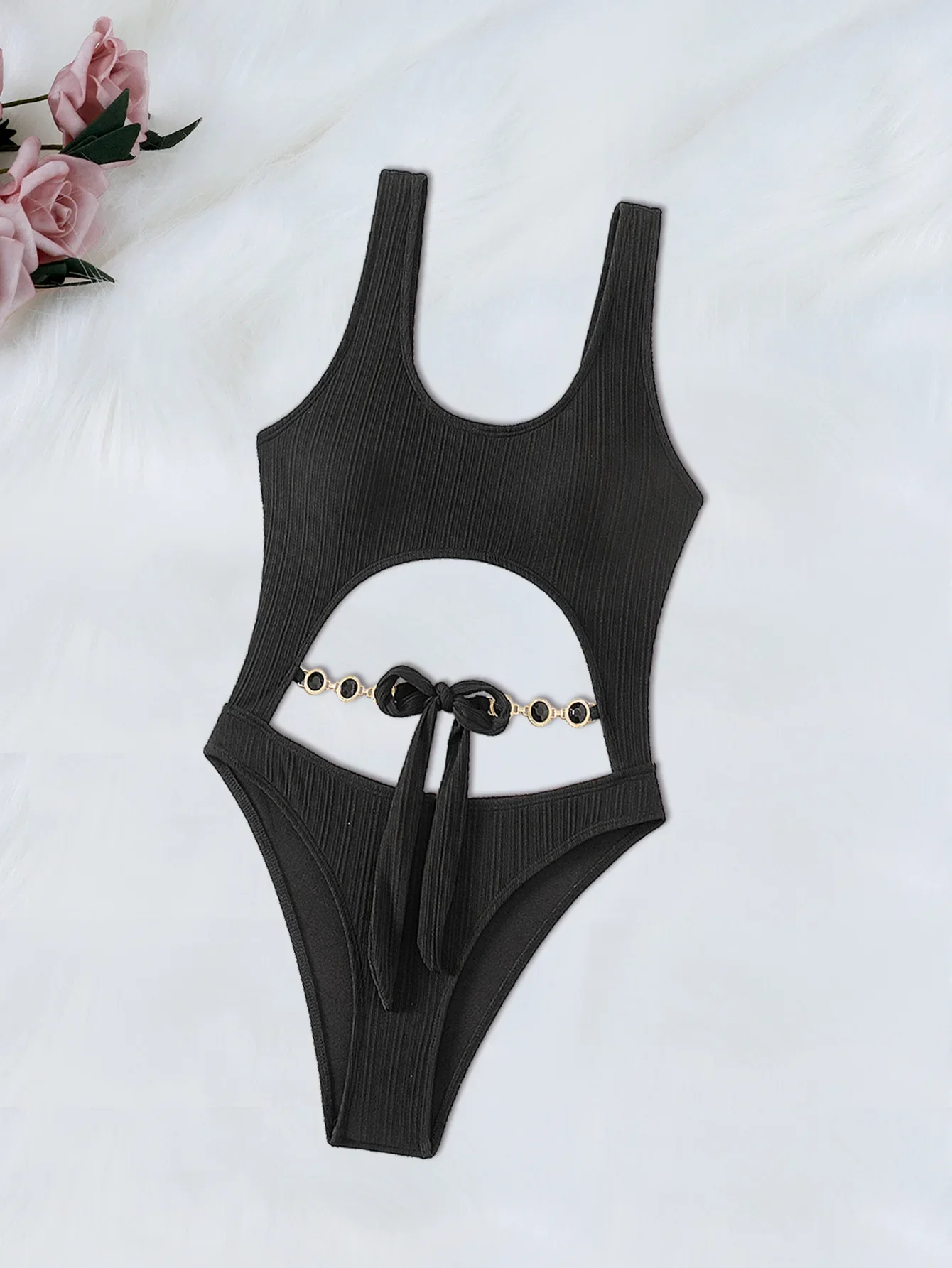 Women One Piece Swimsuit Black Solid Color Sexy High Waist Hollow Out Backless Monokini Bikini Beach Vacation Swimwear 2025 New
Women One Piece Swimsuit Black Solid Color Sexy High Waist Hollow Out Backless Monokini Bikini Beach Vacation Swimwear 2025 New