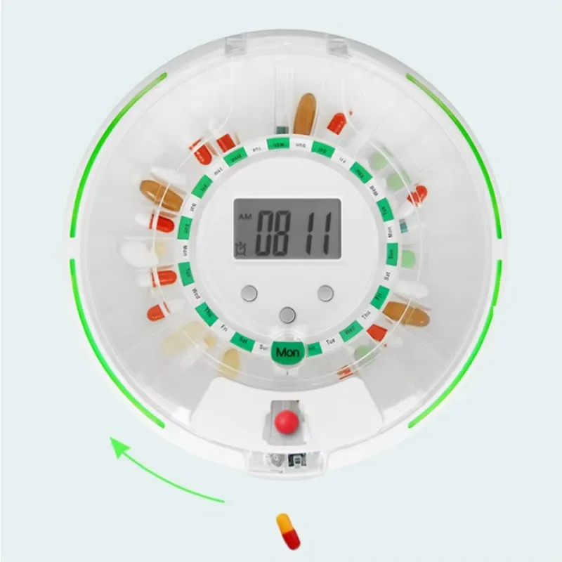 White Smart Pill Dispenser for Elderly Home Use Electronic Healthcare Device AA Battery Operation Non-Toxic ABS Material
White Smart Pill Dispenser for Elderly Home Use Electronic Healthcare Device AA Battery Operation Non-Toxic ABS Material