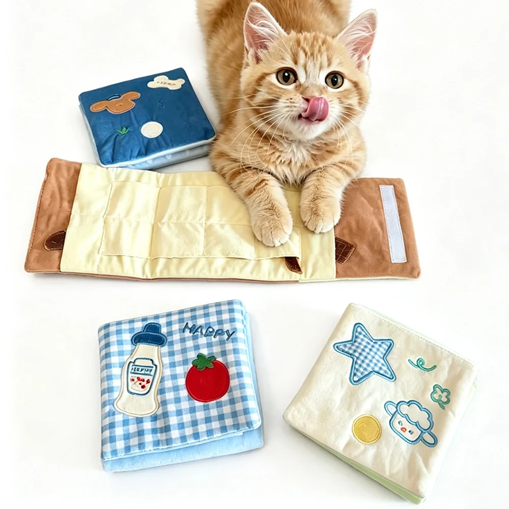 Pet Sniffing Training Plush Wallet Crinkle Fabric Book Treat Hiding Toy for Cat Dog Kitty Interactive Puzzle Enrichment Chew
Pet Sniffing Training Plush Wallet Crinkle Fabric Book Treat Hiding Toy for Cat Dog Kitty Interactive Puzzle Enrichment Chew