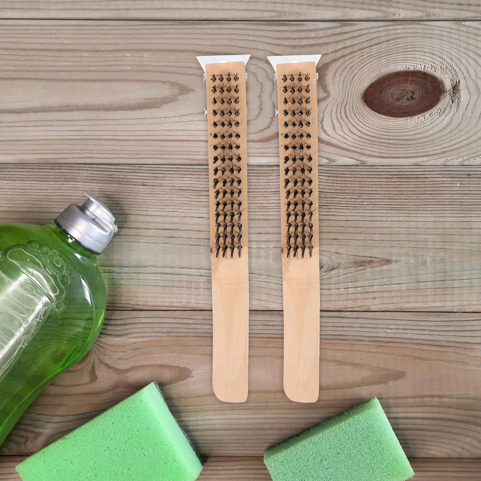 2Pcs Stainless Wire Brush Set 14 Inch Wooden Handle Scraper for Cleaning Rust Furniture Metal Stainless Steel Brush Brushes
2Pcs Stainless Wire Brush Set 14 Inch Wooden Handle Scraper for Cleaning Rust Furniture Metal Stainless Steel Brush Brushes