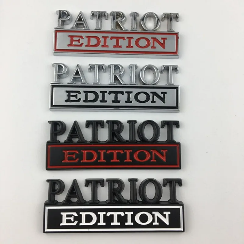 High Quality Modification 3D Metal Car Sticker Letter Series PATRIOT EDITION Scratches Cover DIY Decorative Car Accessories
High Quality Modification 3D Metal Car Sticker Letter Series PATRIOT EDITION Scratches Cover DIY Decorative Car Accessories