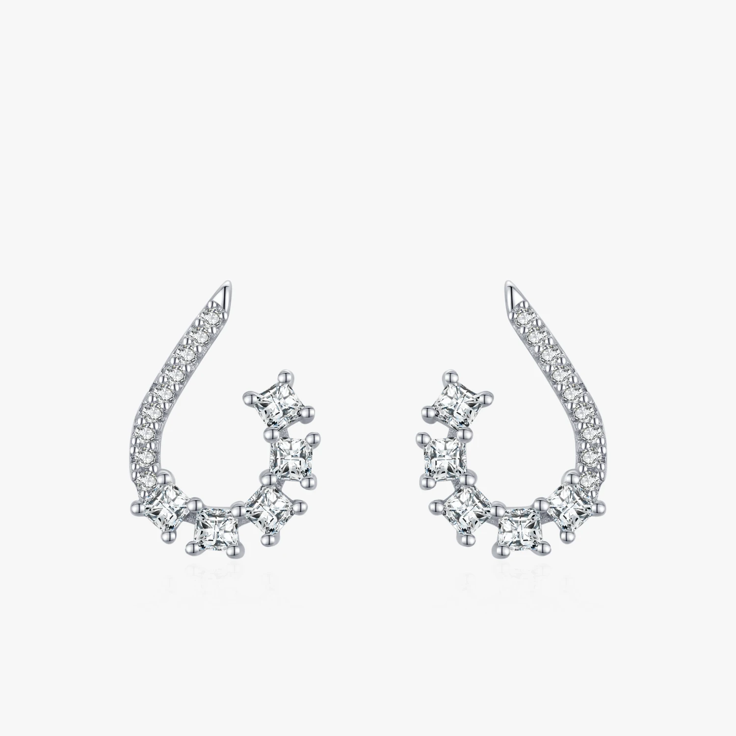 Fashion 925 Sterling Silver Geometric Stud Earrings Luxury Sparkling CZ for Women Wedding Statement Fine Silver Jewelry
Fashion 925 Sterling Silver Geometric Stud Earrings Luxury Sparkling CZ for Women Wedding Statement Fine Silver Jewelry