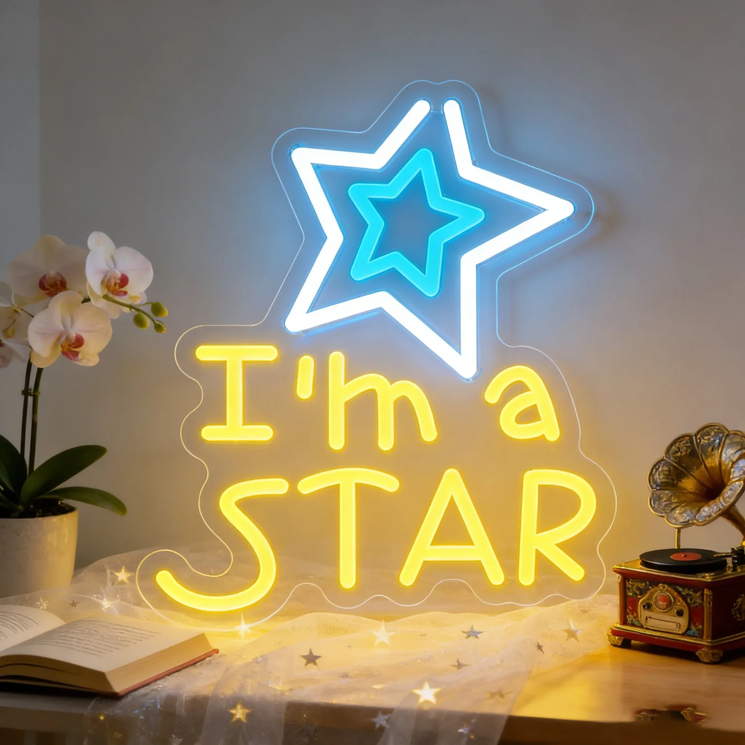 Im a STAR LED Neon Sign for Bedroom Home Decor Party Bar Inspirational Wall Art Lighting Creates Warm Cozy Atmosphere Gift
Im a STAR LED Neon Sign for Bedroom Home Decor Party Bar Inspirational Wall Art Lighting Creates Warm Cozy Atmosphere Gift