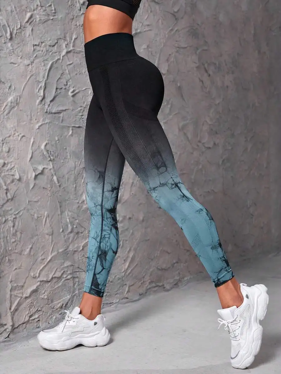 Ombre Print Seamless High Stretch Tummy Control Yoga Leggings
Ombre Print Seamless High Stretch Tummy Control Yoga Leggings