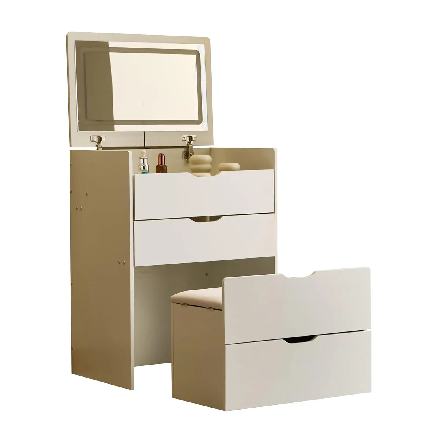 #Vanity Desk with Mirror Glass Top Drawers Storage Bench White
#Vanity Desk with Mirror Glass Top Drawers Storage Bench White