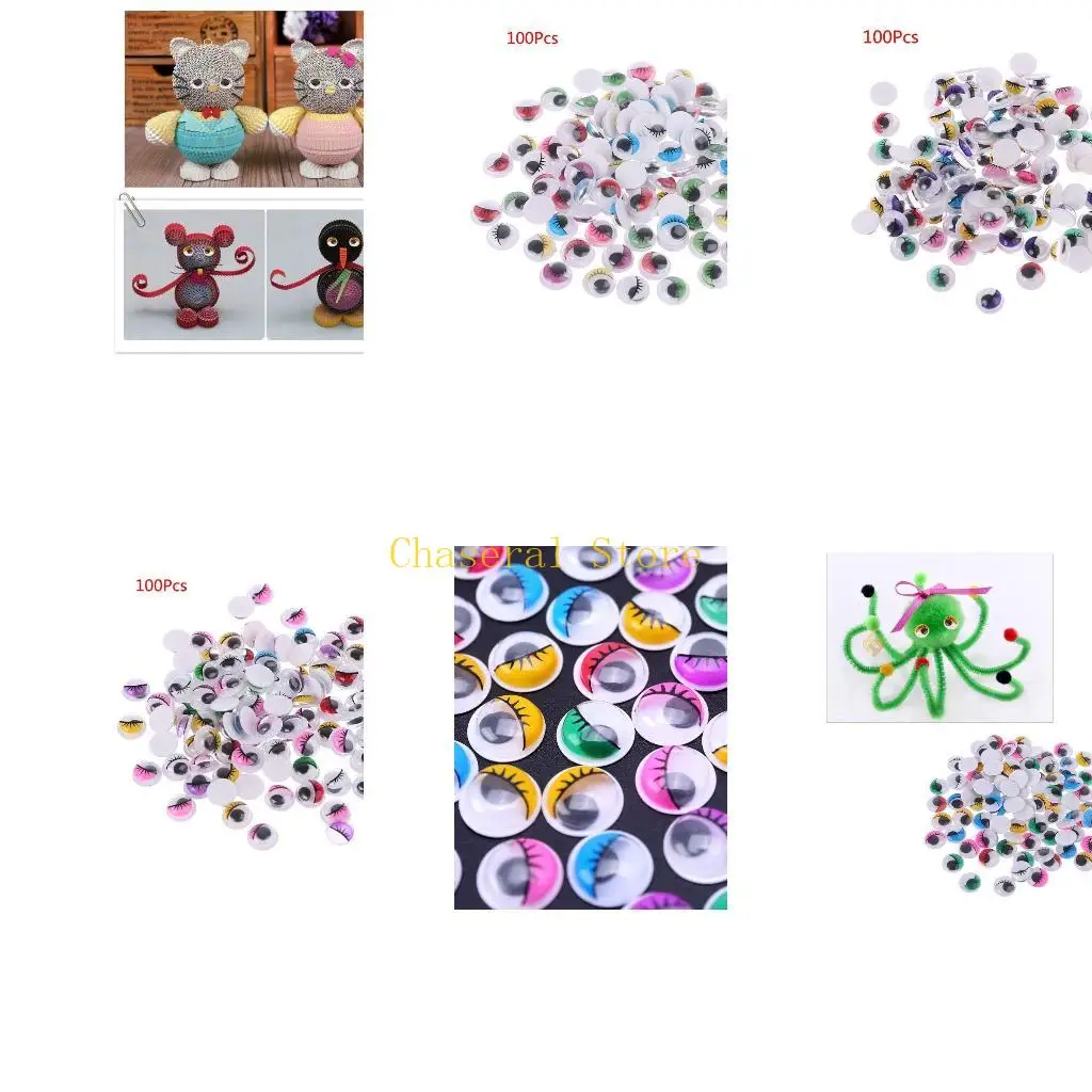 E7CE 100pcs Mixed Color Adhesive Eyes with Eyelashes for Doll Bear Stuffed Toy D
E7CE 100pcs Mixed Color Adhesive Eyes with Eyelashes for Doll Bear Stuffed Toy D
