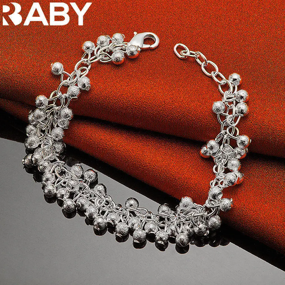 URBABY 925 Sterling Silver Frosted Grape Beads Chain Bracelet For Women Fashion Jewelry Charm Grace Birthday Gifts Wedding
URBABY 925 Sterling Silver Frosted Grape Beads Chain Bracelet For Women Fashion Jewelry Charm Grace Birthday Gifts Wedding