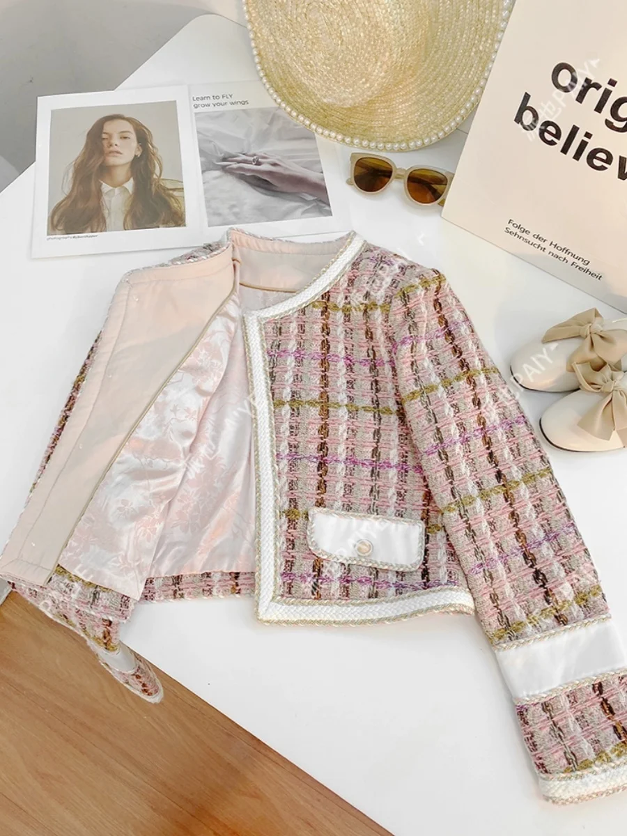 Pink Tweed Quilted Jaet Small Fraance Sle Autumn Winter New Arrival Ele Ladylike Top Buttoned Long Sve A60299
Pink Tweed Quilted Jaet Small Fraance Sle Autumn Winter New Arrival Ele Ladylike Top Buttoned Long Sve A60299