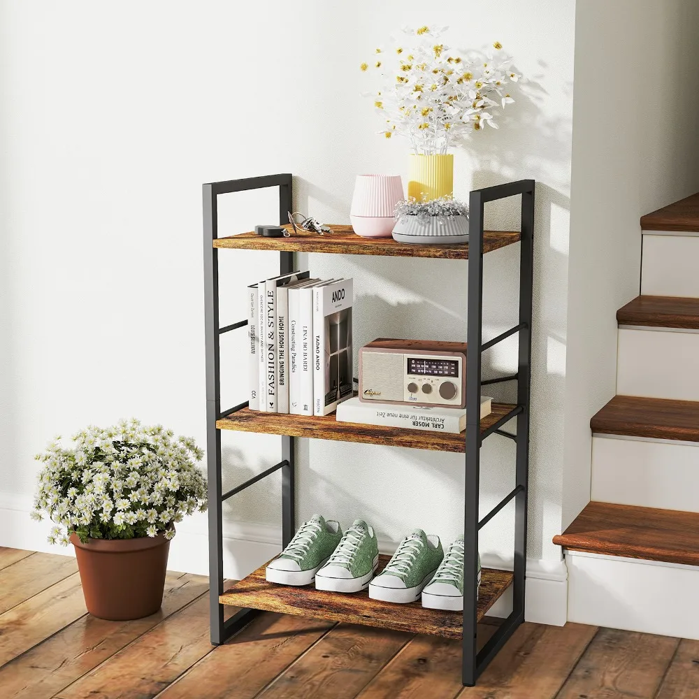 Small Bookshelf 3-Tier Bookcase, for Study, Bedroom, Living Room and Kitchen, Height Adjustable, Metal Bookshelf
Small Bookshelf 3-Tier Bookcase, for Study, Bedroom, Living Room and Kitchen, Height Adjustable, Metal Bookshelf