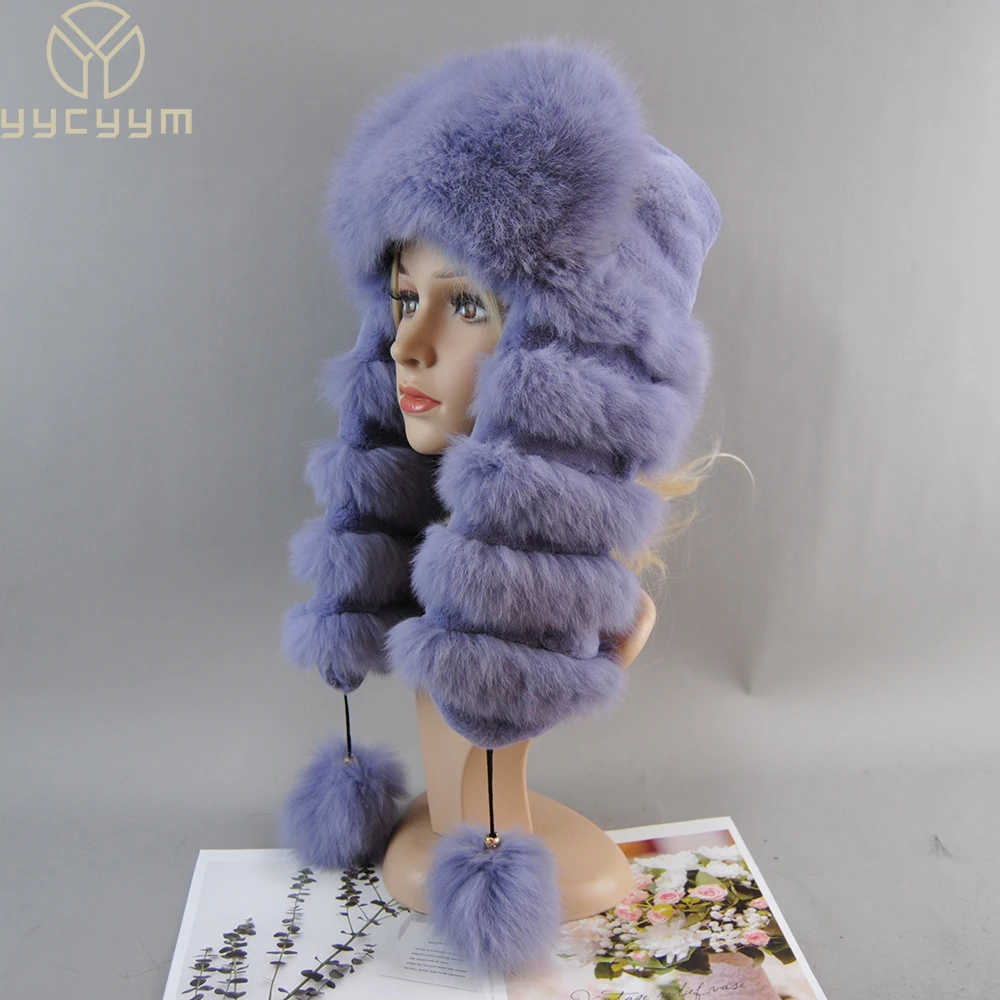 Russian Women Real Fur Bomber Hats Lady Winter Warm Luxury 100% Natural Fox Fur Hat Fashion Fluffy Fox Fur Rex Rabbit Fur Caps
Russian Women Real Fur Bomber Hats Lady Winter Warm Luxury 100% Natural Fox Fur Hat Fashion Fluffy Fox Fur Rex Rabbit Fur Caps
