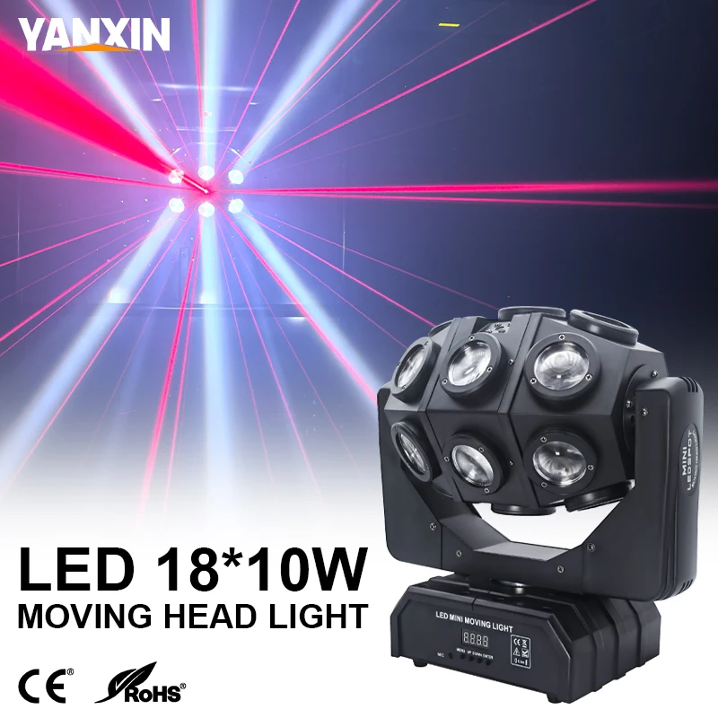 200W Stage Lighting 18PCS 10W RGBW 4in1 LED Beam Green Red Laser DMX 18 Ch Sound Activated DJ Bar Club KTV Wedding Effect Light
200W Stage Lighting 18PCS 10W RGBW 4in1 LED Beam Green Red Laser DMX 18 Ch Sound Activated DJ Bar Club KTV Wedding Effect Light