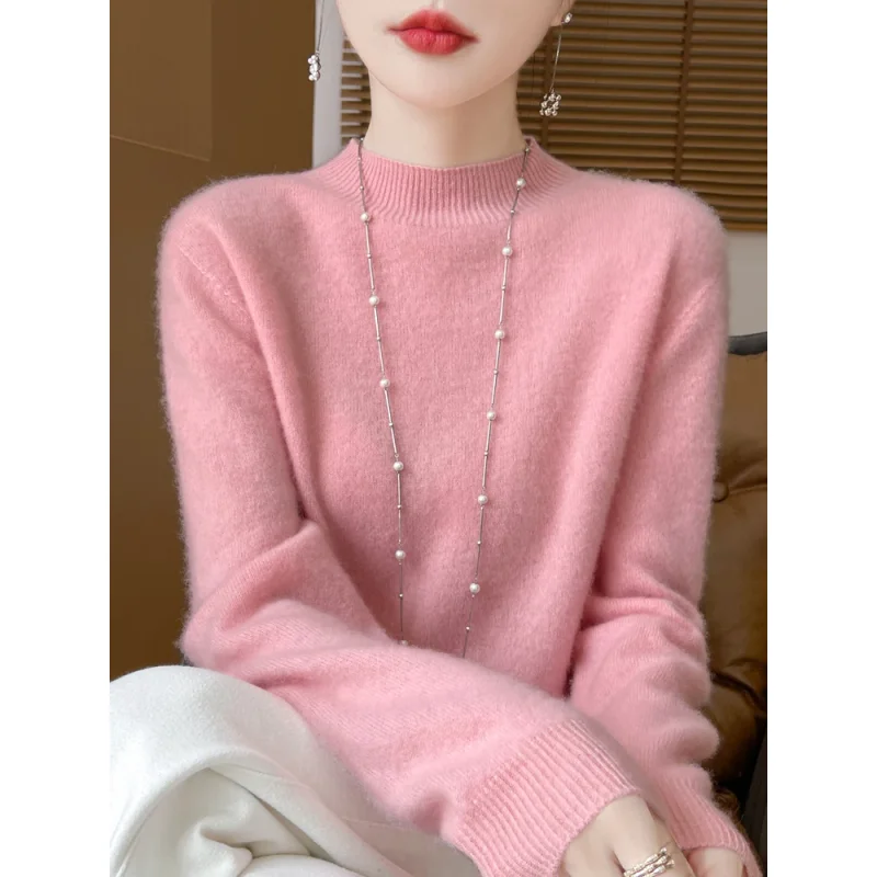 Женский элегантный пуловер в базовом стиле, трикотаж из 100% мериносовой шерсти, осень-зима, теплая однотонная повседневная свободная изысканная одежда, топы
Женский элегантный пуловер в базовом стиле, трикотаж из 100% мериносовой шерсти, осень-зима, теплая однотонная повседневная свободная изысканная одежда, топы