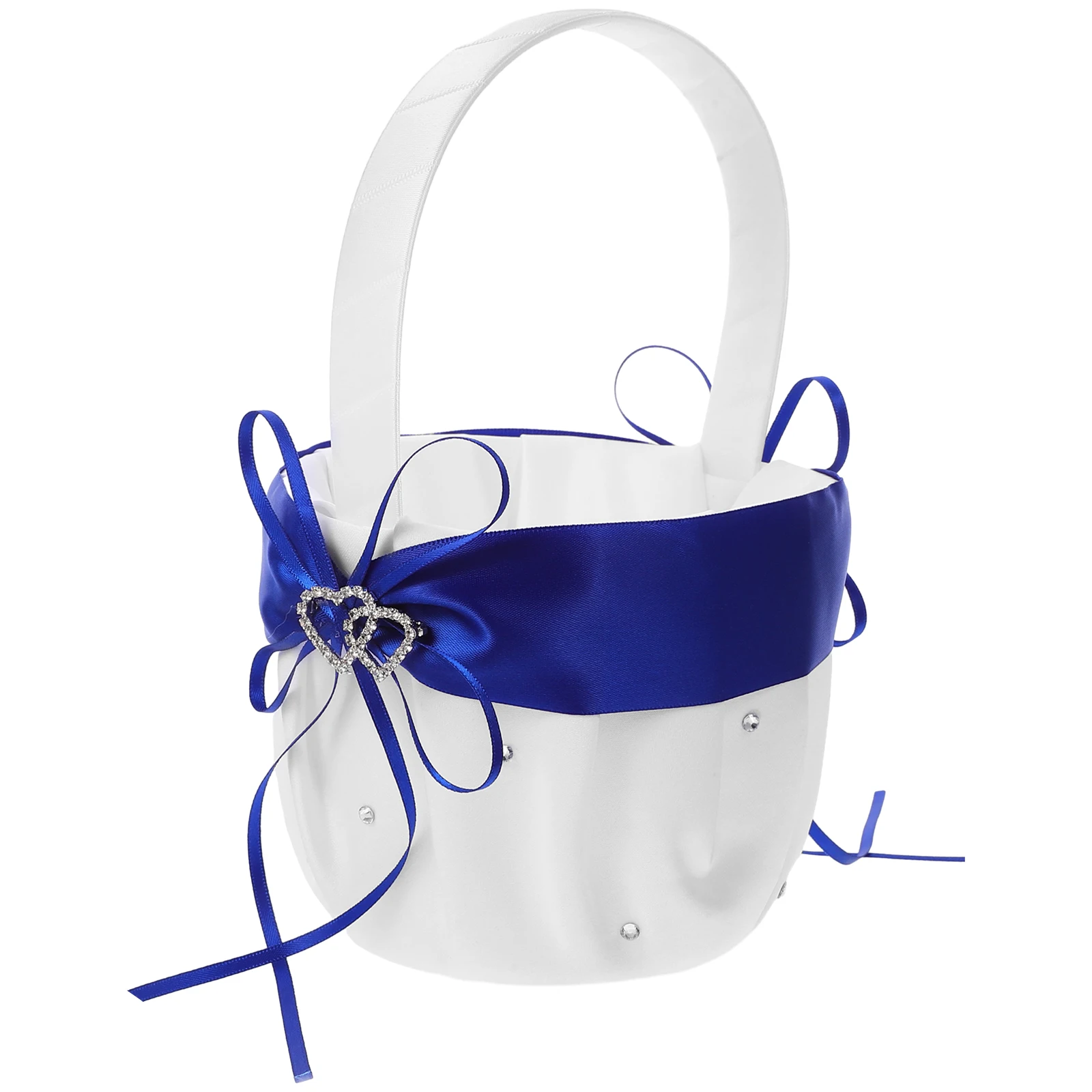 Small Wedding Flower Girl Basket Hand-made Bowknot Silk Ribbon Blue Bleached Decorative Portable Bride Event Prop
Small Wedding Flower Girl Basket Hand-made Bowknot Silk Ribbon Blue Bleached Decorative Portable Bride Event Prop