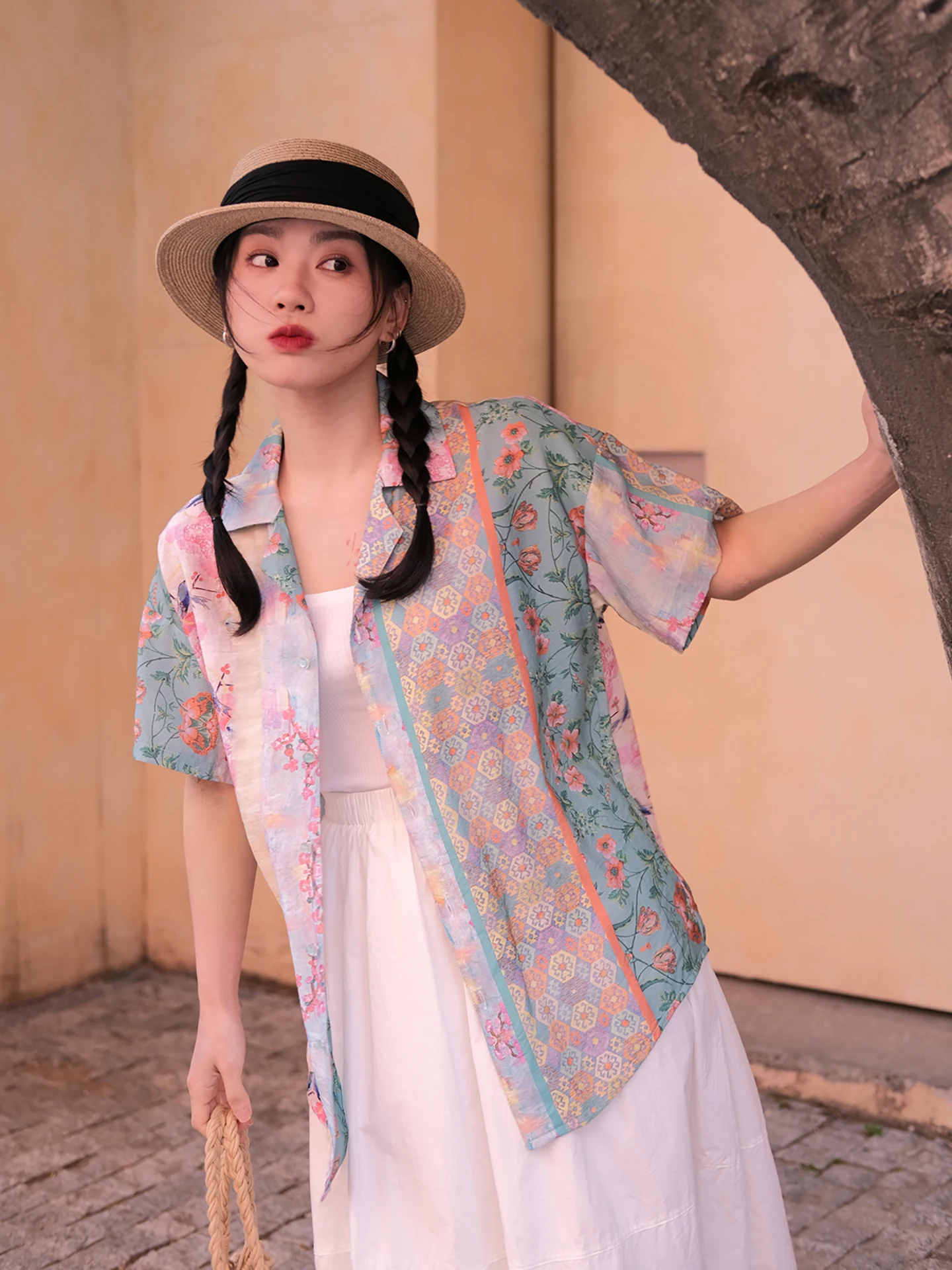 New Chinese Sle Sweet Floral Print ort Sve irt Jaet Loose Casual Women's Summer Breathable Lightweight Polyester
New Chinese Sle Sweet Floral Print ort Sve irt Jaet Loose Casual Women's Summer Breathable Lightweight Polyester