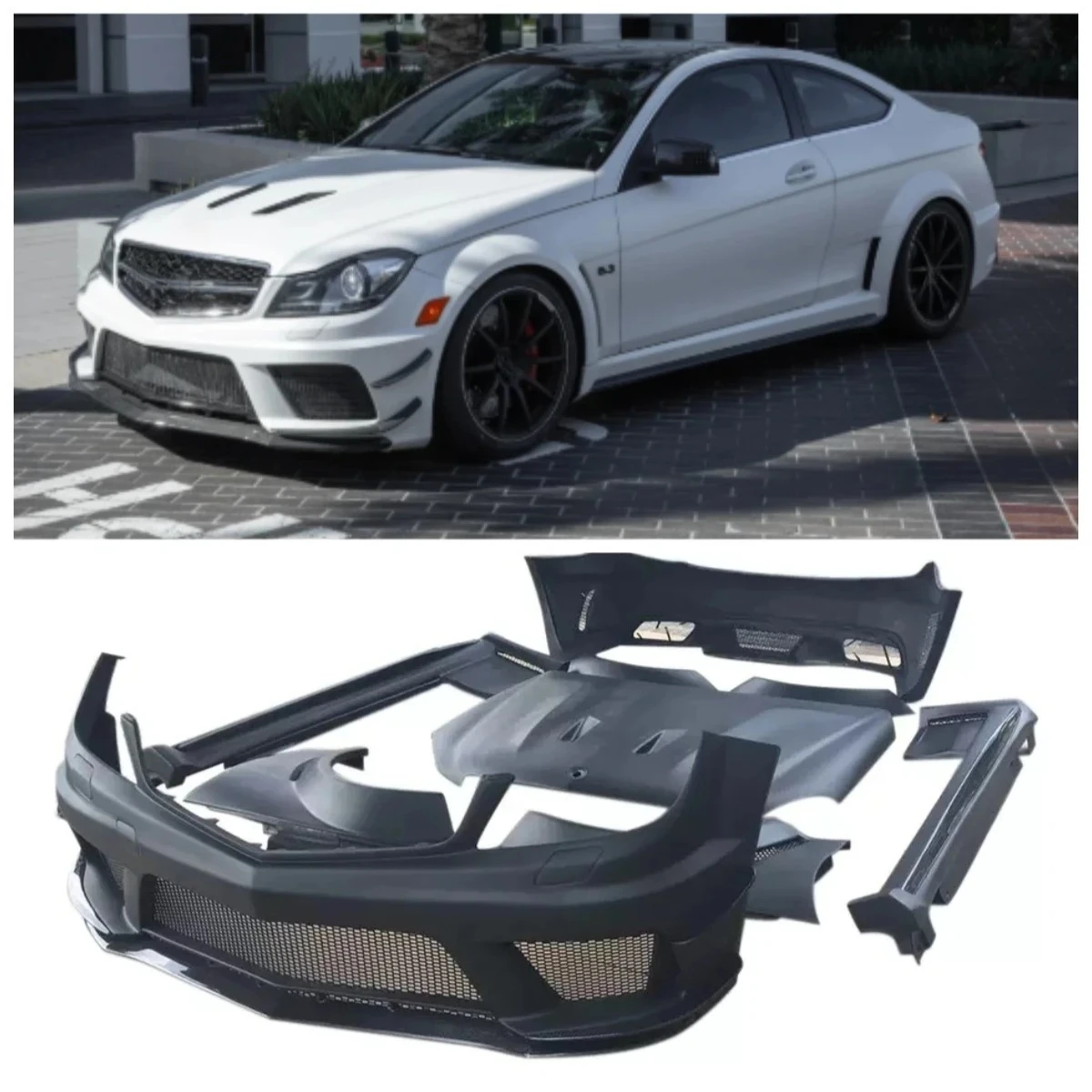 For Mercedes W204 C63 C300 High Quality Body Kit, Resin Front and Front Bumpers, Carbon Fiber Cover, Air Knife Body Kit
For Mercedes W204 C63 C300 High Quality Body Kit, Resin Front and Front Bumpers, Carbon Fiber Cover, Air Knife Body Kit