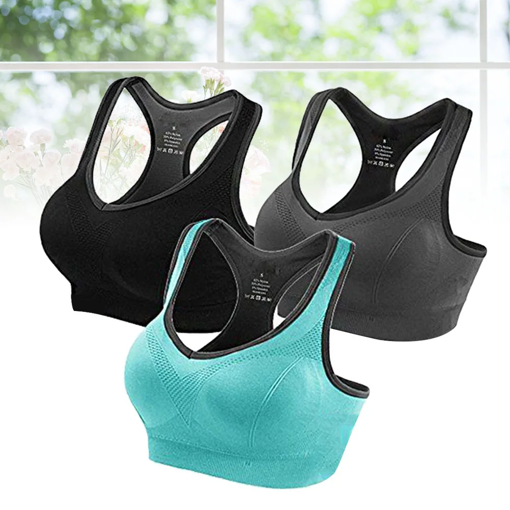 3Pcs Sports Bra for Women High Impact Padded Seamless Yoga Bras Breathable Sweat-Absorption Workout Top Comfortable Shockproof
3Pcs Sports Bra for Women High Impact Padded Seamless Yoga Bras Breathable Sweat-Absorption Workout Top Comfortable Shockproof