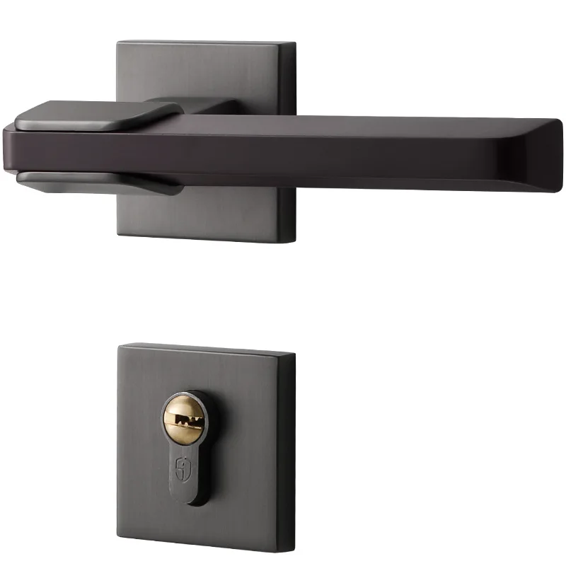 Modern Door Handle Indoor Bedroom Door Lock Mute Magnetic Split Lock Black Steel Color Home Wooden Door Lock
Modern Door Handle Indoor Bedroom Door Lock Mute Magnetic Split Lock Black Steel Color Home Wooden Door Lock