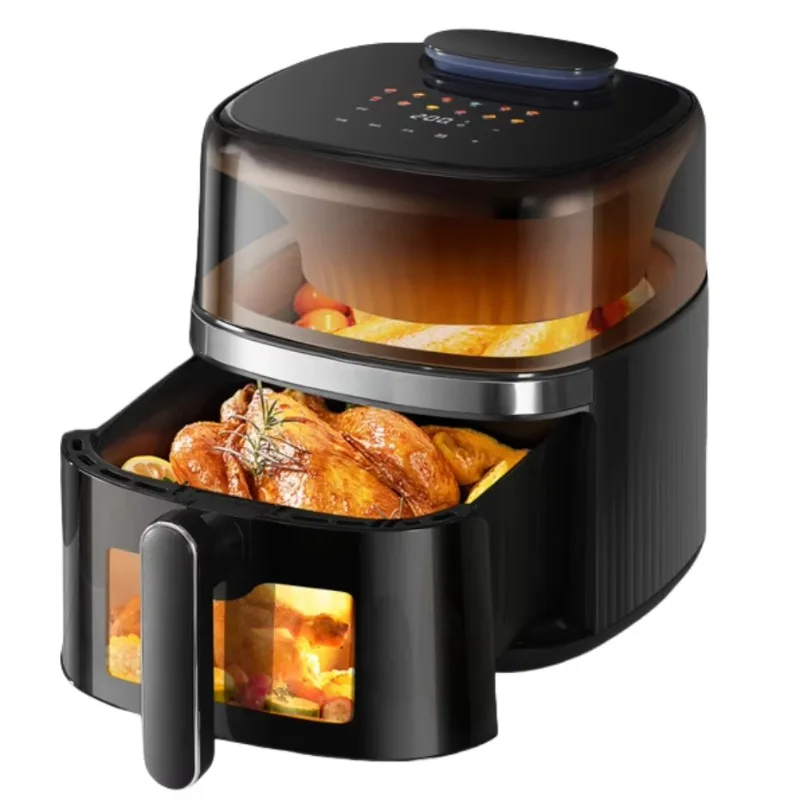8L smart air fryer with wide open window, automatic manual water tank switching function, digital air fryer
8L smart air fryer with wide open window, automatic manual water tank switching function, digital air fryer