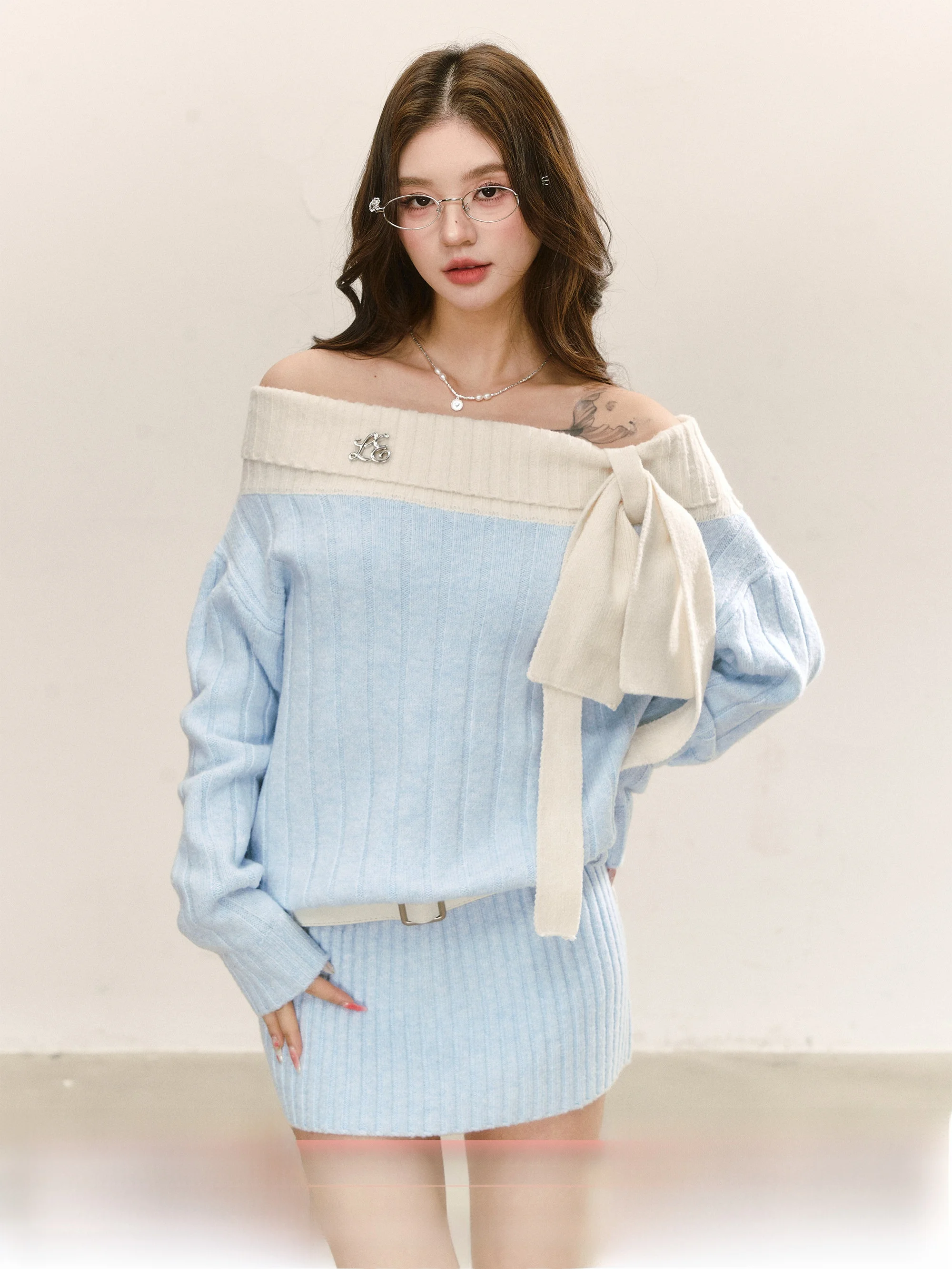 Lennea Spring 2026 Knitted One-Shoulder Dress Blue Belted Women's Dress Elegant Style Long Sleeve Slim Fit Daily Wear
Lennea Spring 2026 Knitted One-Shoulder Dress Blue Belted Women's Dress Elegant Style Long Sleeve Slim Fit Daily Wear
