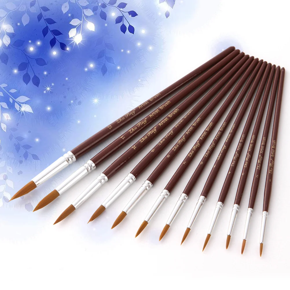 12 Pieces Wine Red Nylon Hair Watercolor Painting Brush Set Suitable for Beginners Hobbyists Professional Artists Painting
12 Pieces Wine Red Nylon Hair Watercolor Painting Brush Set Suitable for Beginners Hobbyists Professional Artists Painting