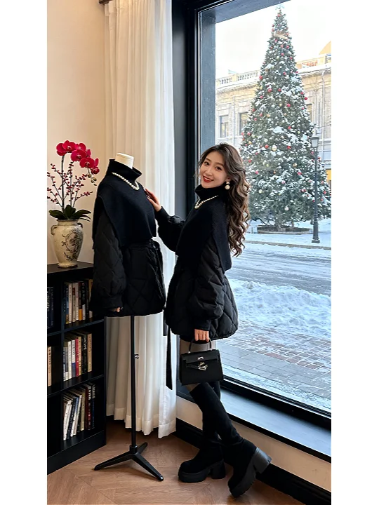 Ele Bla Belted Waist Cotton Jaet Women's Winter 2025 New Sle Trendy oulder-length Coat Korean Version Straight-cut
Ele Bla Belted Waist Cotton Jaet Women's Winter 2025 New Sle Trendy oulder-length Coat Korean Version Straight-cut