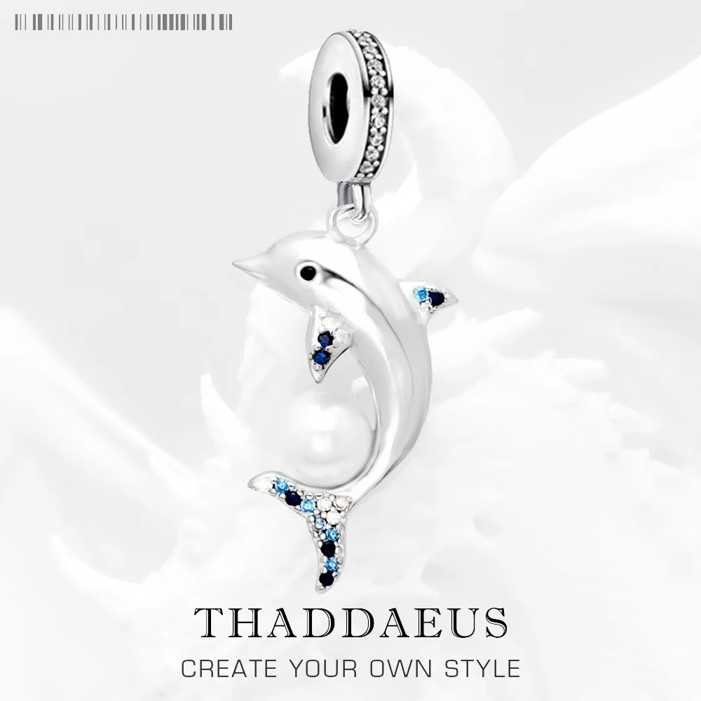 Dolphin With Pearl 925 Sterling Silver Dangle Charm Pendant Women Summer Fine Jewelry
Dolphin With Pearl 925 Sterling Silver Dangle Charm Pendant Women Summer Fine Jewelry