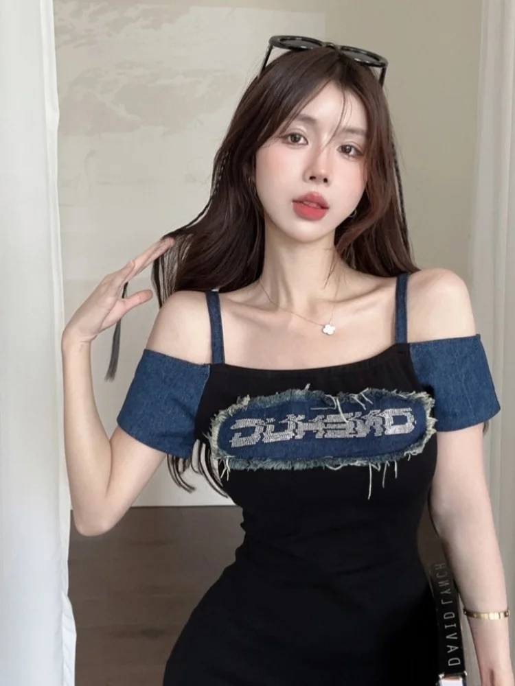 Summer Sweet Spicy Girl Pure Desire One Shoulder Sexy Strap Dress Women's Color Block Tight Fit Short Skirt Korean Style High...
Summer Sweet Spicy Girl Pure Desire One Shoulder Sexy Strap Dress Women's Color Block Tight Fit Short Skirt Korean Style High...