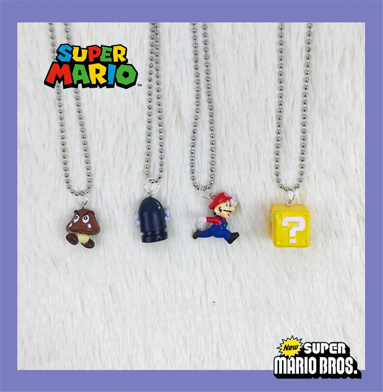 Per Mario Bros 3D Cartoon Necklace Anime Figure Game Props Question Cube Luigi Bullet Pendant Children Birthday Necklace Gift
Per Mario Bros 3D Cartoon Necklace Anime Figure Game Props Question Cube Luigi Bullet Pendant Children Birthday Necklace Gift