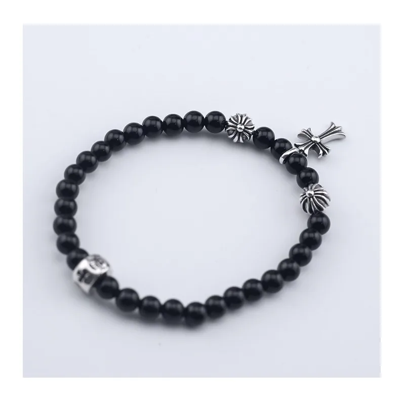 Popular Trendy Black Rock Crusader Flower Bead Bracelet Personality Dark Punk Rock Niche Design Fashion
Popular Trendy Black Rock Crusader Flower Bead Bracelet Personality Dark Punk Rock Niche Design Fashion