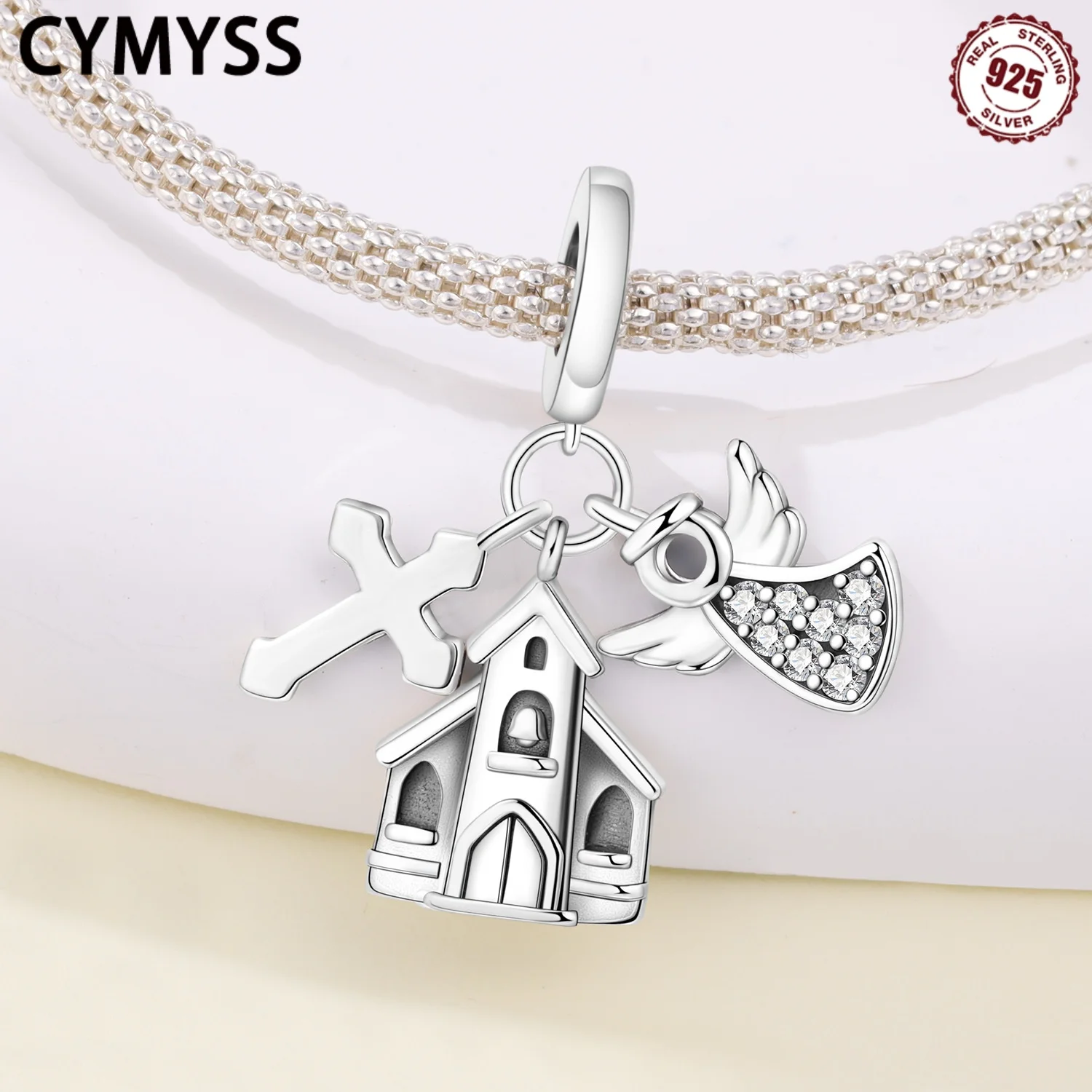 CYMYSS 2025 New 925 Sterling Silver Church Angel Cross Zircon Woman Pendant Boutique Birthday Party Jewelry Gift Women Pendant
CYMYSS 2025 New 925 Sterling Silver Church Angel Cross Zircon Woman Pendant Boutique Birthday Party Jewelry Gift Women Pendant